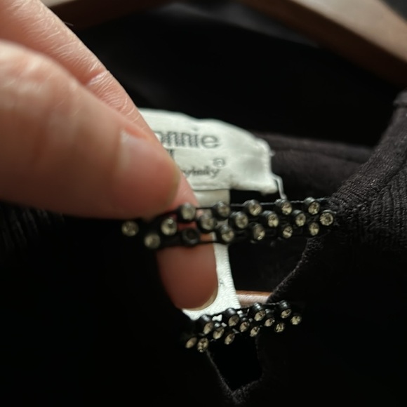 Vintage Bonnie and Bill Black Silk Blend Top - Picture 6 of 8